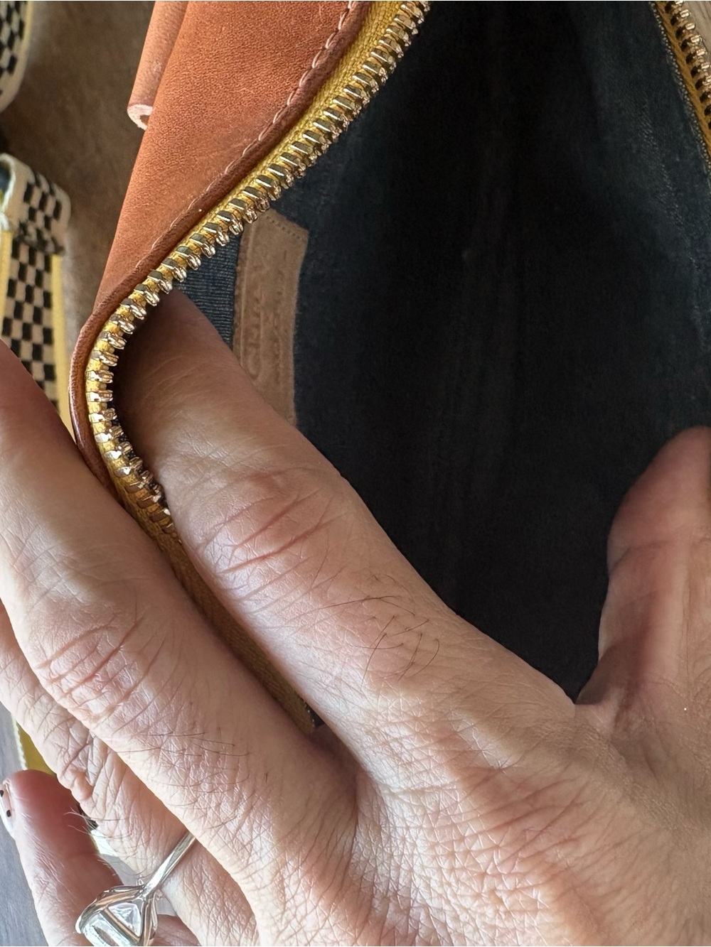 Clare V + MOTHER Le FannyTan Leather Crossbody w - Picture 9 of 12
